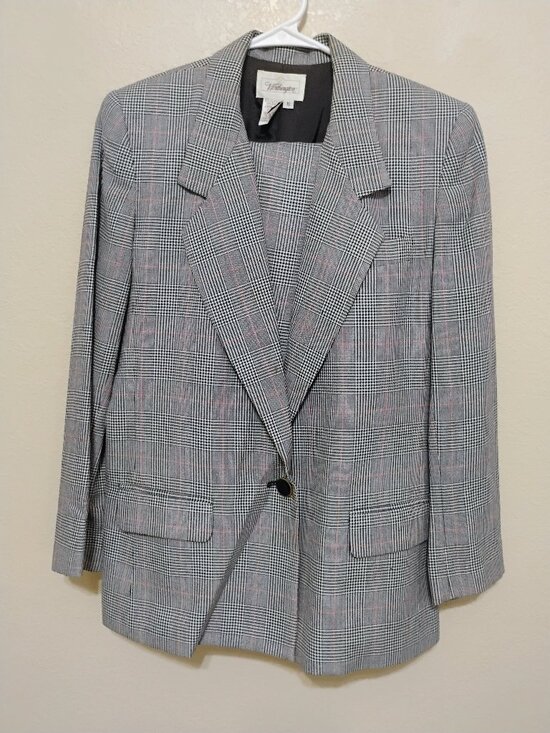 Worthington Dresses & Skirts - Worthington Size 10 Gray Plaid Skirt Suit Set Blazer Jacket